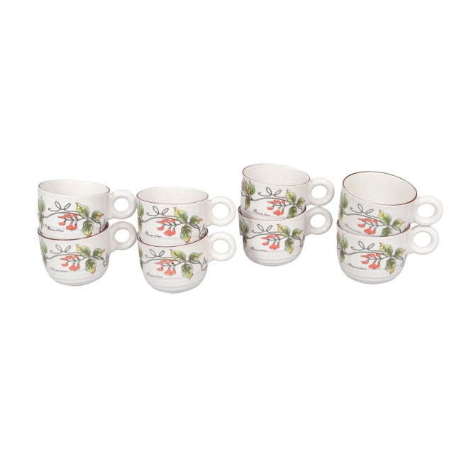 Botanical Coffee Cups - Set of 8 For Sale In Tampa - Image 6 of 6