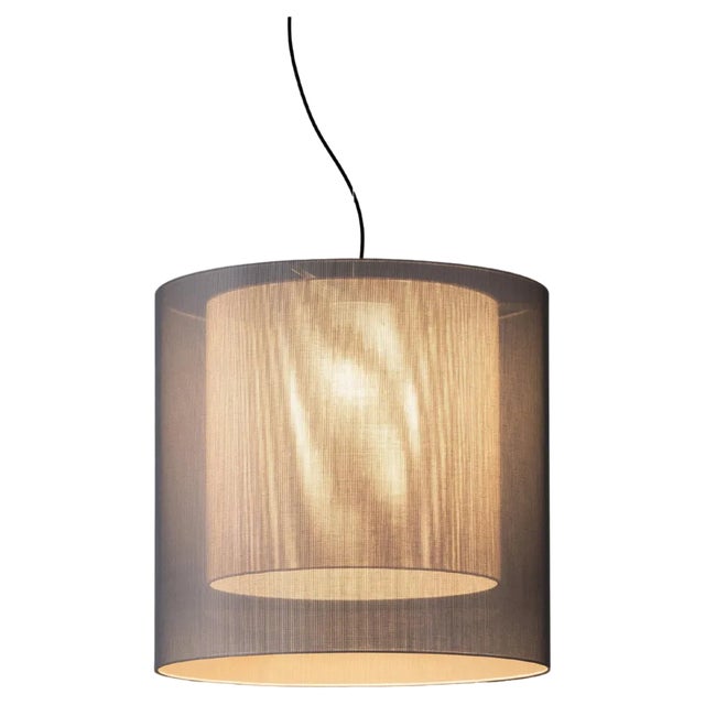 Moaré LM Pendant Lamp in Grey and White by Antoni Arola For Sale