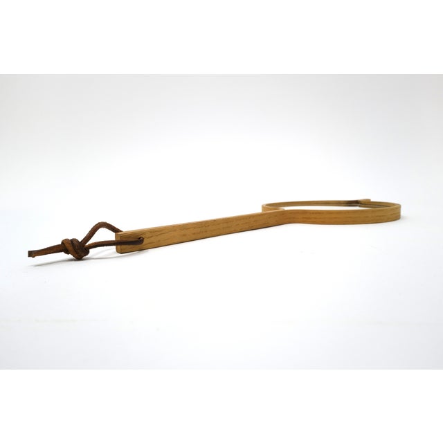 Mid-Century Modern Handheld White Oak Mirror by Jørgen Gammelgaard For Sale - Image 3 of 12