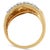 Intricately designed, this bold cocktail ring has a band woven together with sparkling 10k yellow gold to create an eye-...