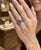 Metal Natural Blue Sapphire 5.75cts & Diamond 0.38cts Ring in 18k Gold For Sale - Image 7 of 8