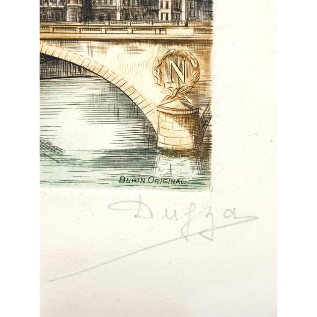 Dufza, Paris Conciergerie, 1940, Etching For Sale - Image 3 of 9