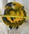 Large Vintage Studio Art Glass – Yellow & Cobalt Sculptural Decor, 13” For Sale - Image 4 of 12