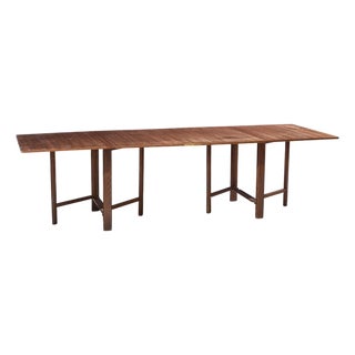 Bruno Mathsson Style Maria Mid Century Danish Teak Expanding Dining Table For Sale
