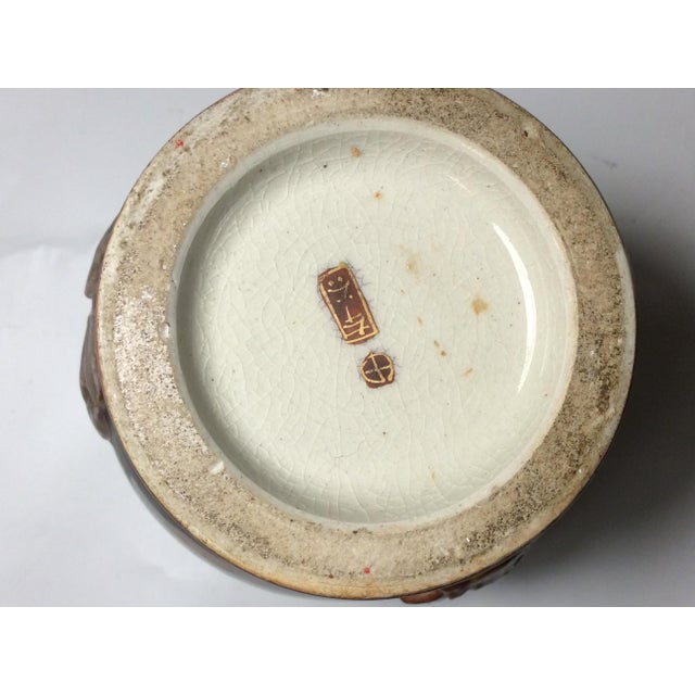 Ceramic Satsuma Vases, Late 19th Century, Set of 2 For Sale - Image 12 of 15