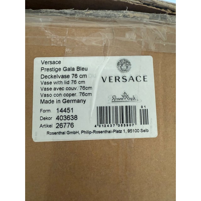 Versace Prestige Gala Bleu Decklevase 76 Cm For Sale In Tampa - Image 6 of 7