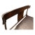 Modern Mid century style Klismos cal king bed. The bed is made of alder. The finish is a dark walnut. The frame has a...