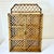 Chippendale 1970s Vintage Coastal Boho Chic Chippendale Wicker Split Bamboo Wall Mounted 3-Shelf Cabinet For Sale - Image 3 of 12