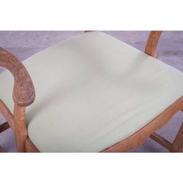 Mid-Century Modern Razorblade Armchair in Oak by Henning Kjærnulf, 1960s For Sale - Image 6 of 8