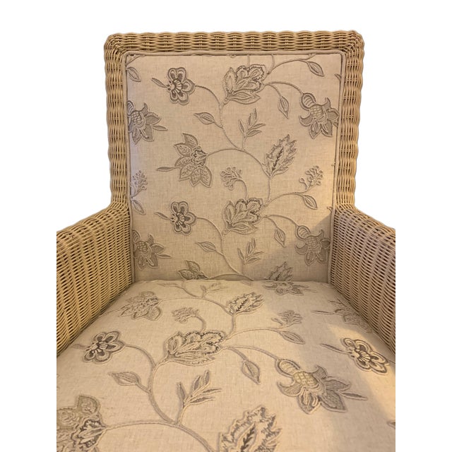 2000 - 2009 McGuire Woven Bamboo Rattan and Hardwood Armchairs (Pair) For Sale - Image 5 of 18