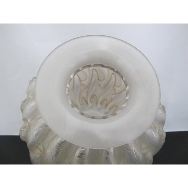 Rene Lalique France Marisa Fish Smoky Sepia Tone Art Deco Glass 9 1/2" Vase For Sale - Image 10 of 17