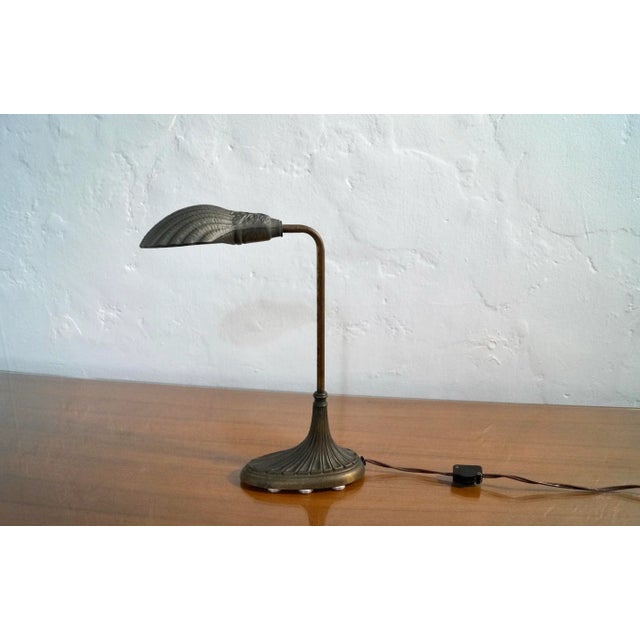 1930s 1930’s Art Nouveau Solid Brass Desk Lamp For Sale - Image 5 of 12