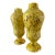 Pair of Yellow Mid-Century Urns For Sale