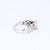 Silver Gia Certified Princess Cut Diamond Engagement Ring in 18k White Gold - Size 5 For Sale - Image 8 of 9