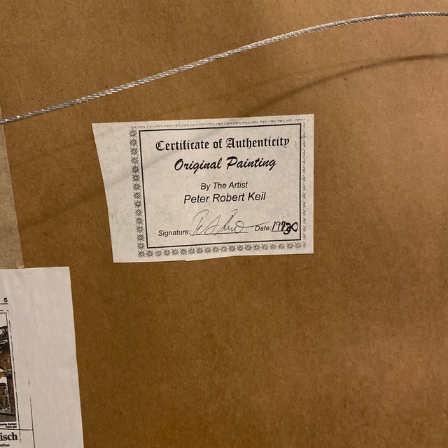 Blue Peter Keil Original Blue Abstract Portrait Painting For Sale - Image 8 of 8