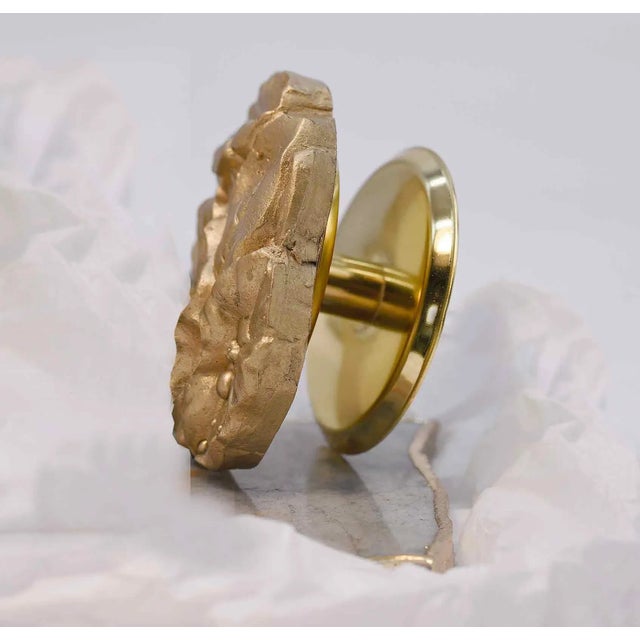 Metallic Petunia Handcrafted Flower Drawer Knob Made to Order by Firebird Furniture For Sale - Image 4 of 10