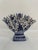 Mid 20th Century Blue and White Majolica Tulip Vase, Tulipiere For Sale - Image 6 of 13
