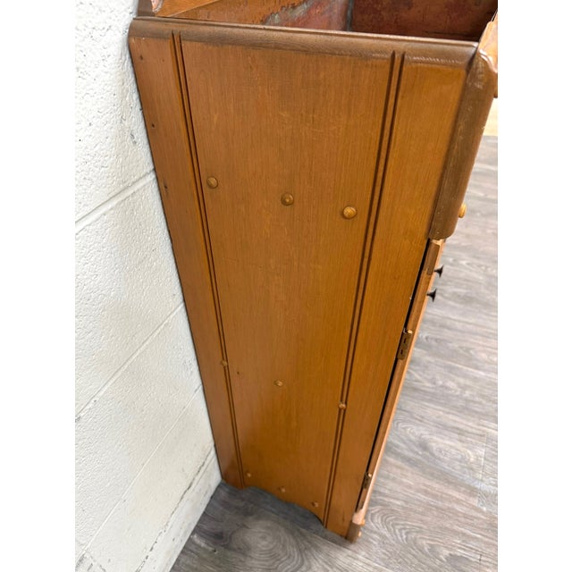 Vintage Colonial Revival Oak Dry Sink Washstand Cabinet For Sale - Image 4 of 13