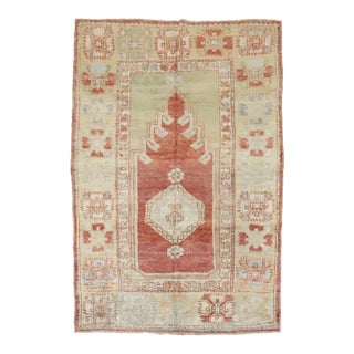 Antique Turkish Oushak Prayer Rug - 3'9" x 5'2" For Sale