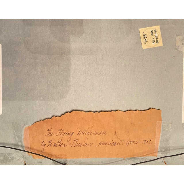 American The Flying Dutchman by Walter Shirlaw Oil Painting in Silvered Frame Ex- Christie’s For Sale - Image 3 of 4