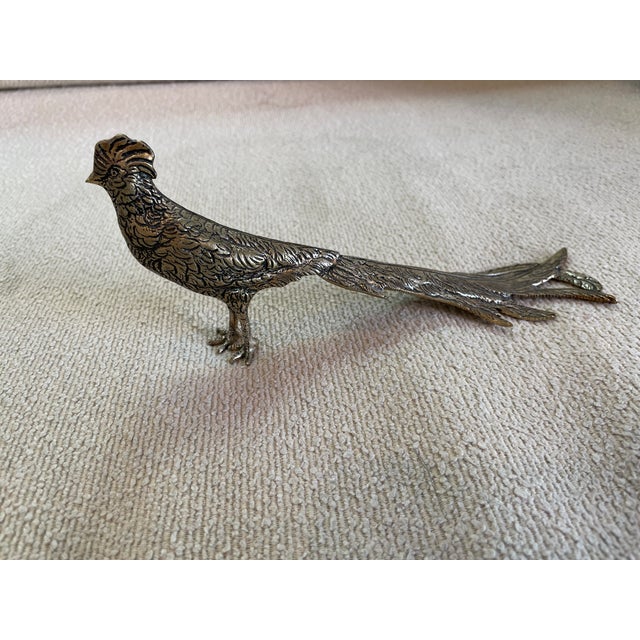 Vintage Silverplate Table Pheasants For Sale - Image 4 of 9