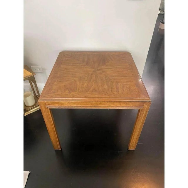 Offered is a solid wood table by Drexel Heritage from their Accolade Collection. This versatile piece can be used as a...