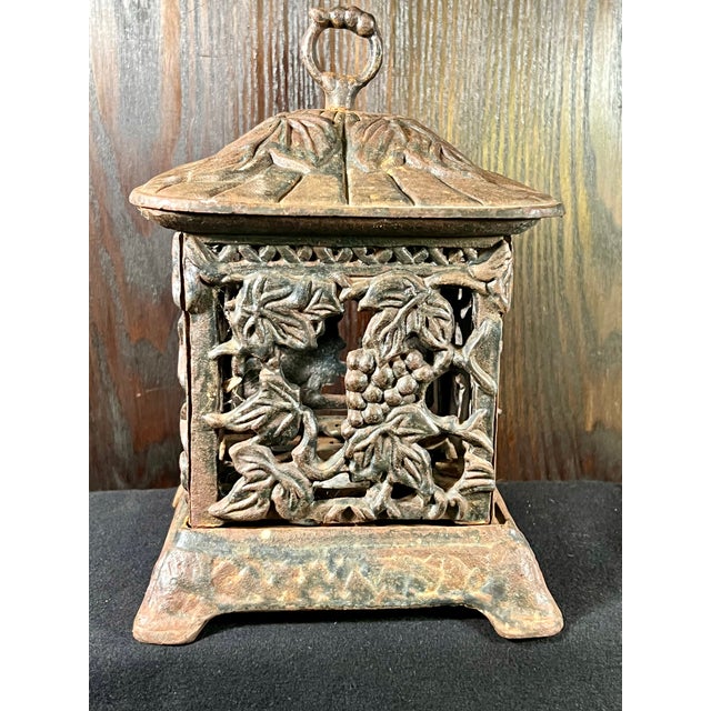 Vintage Cast Iron Japanese Style Outdoor Lantern For Sale In Los Angeles - Image 6 of 7