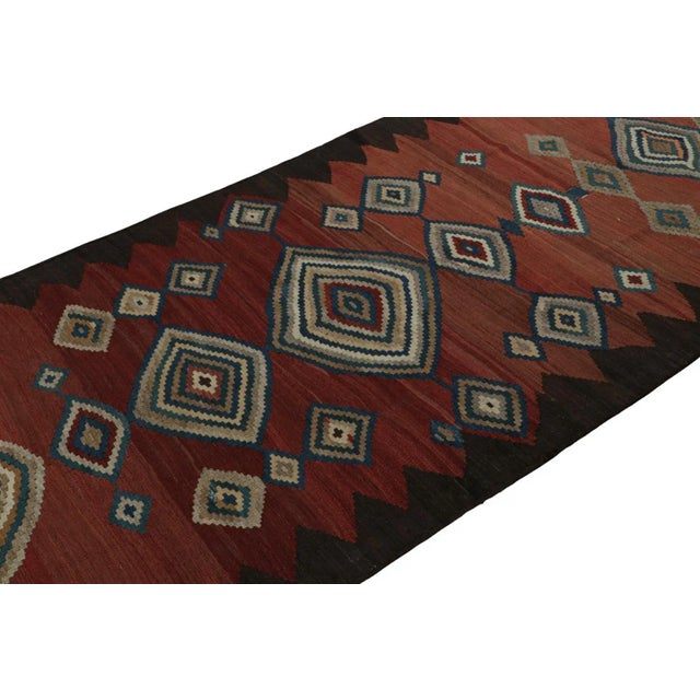 Rug & Kilim 1950s Vintage Tribal Afghan Kilim Runner Rug With Medallions For Sale - Image 4 of 7