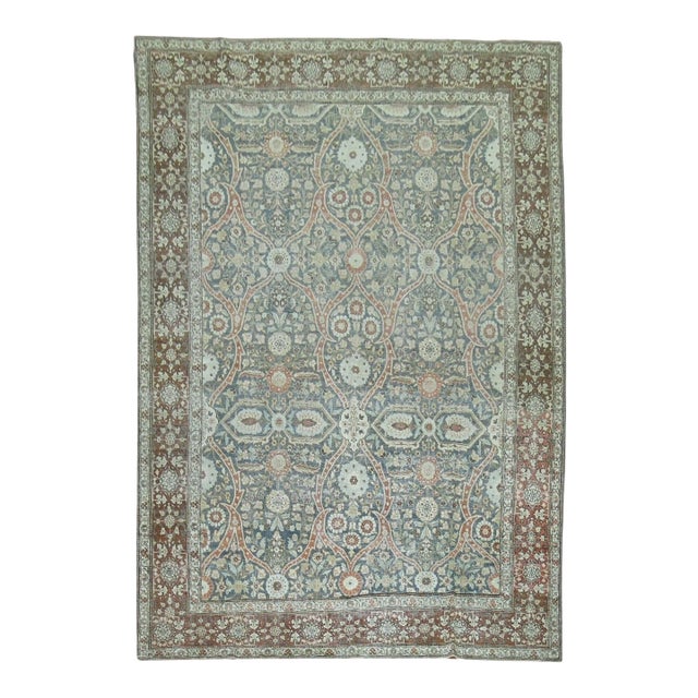 Antique Zabihi Collection Persian Tabriz Rug - 8'1" x 11'4" For Sale