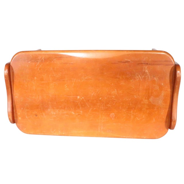 Cushman of Vermont Mid 20th Century Colonial Revival Rustic Farmhouse Maple Bench Made in Vermont For Sale - Image 4 of 8