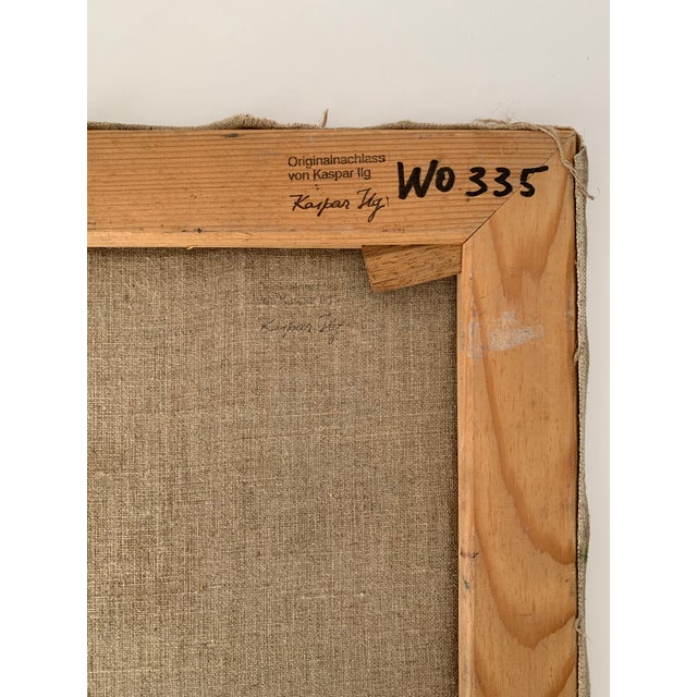 1960s Kaspar Ilg Oil on Canvas Landscape Painting For Sale - Image 9 of 10