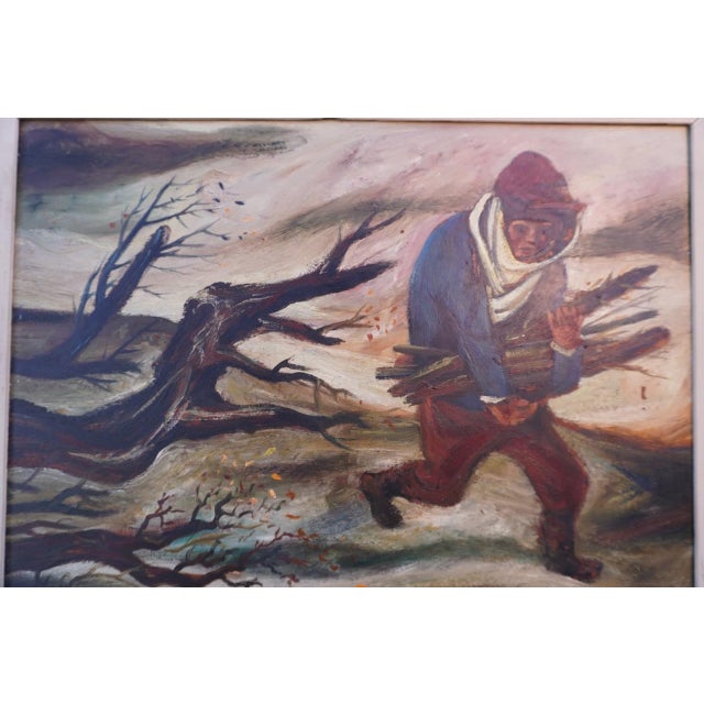 William Gropper Mid 20th Century William Gropper, Bluster, Oil on Board For Sale - Image 4 of 9