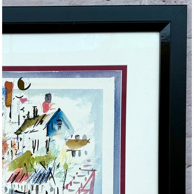 Late 20th Century Watercolor by Gerald Collins Gleeson titled "Rush Hour". Gleeson (1915-1986) was an American artist...