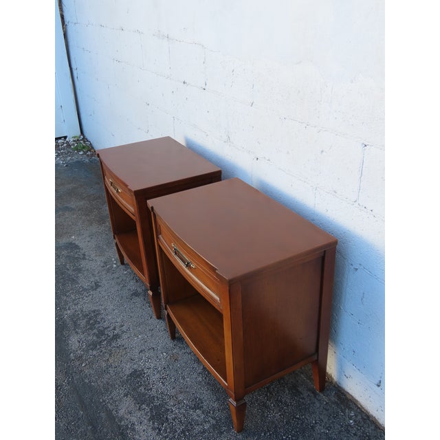 Mid Century Modern Side End Tables Nightstands a Pair 6306 For Sale - Image 9 of 18