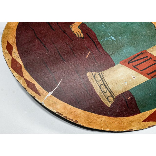 Collection of Three Antique Hand-Painted Metal Shields English Medieval Heraldic Designs Art For Sale - Image 9 of 17