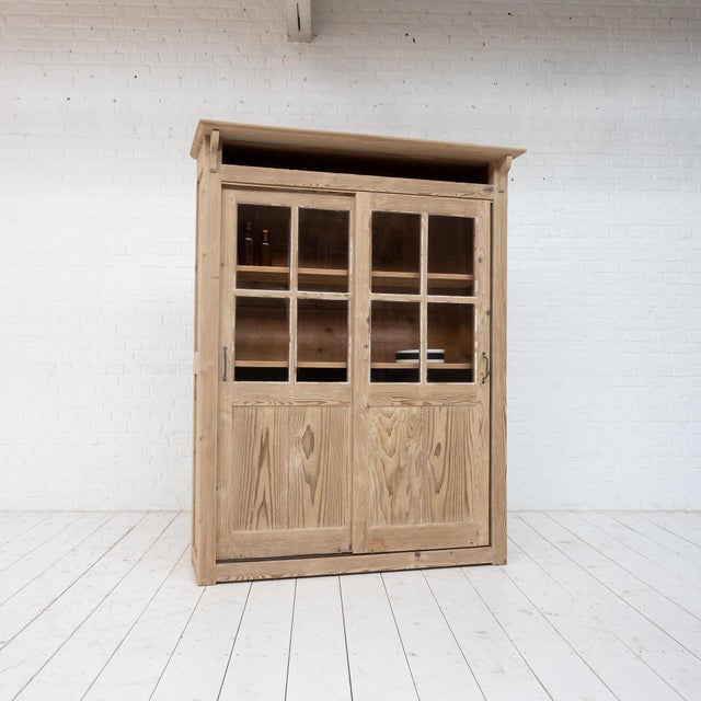 Wooden Dresser with Sliding Doors, 1930s For Sale - Image 11 of 11