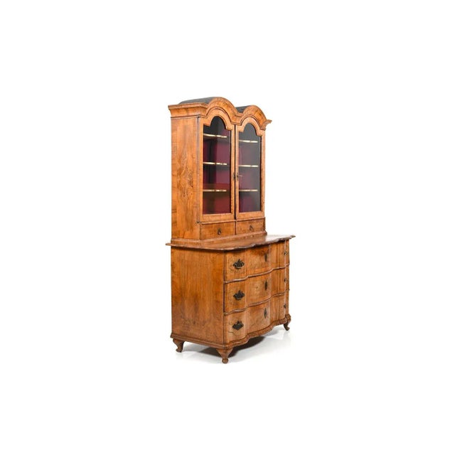 This original signed baroque display case was produced in Wuerzburg, Germany circa 1740. It is made of fine walnut and...