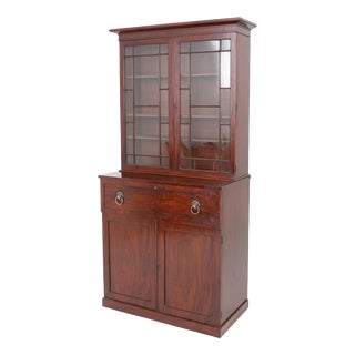 William IV Secretaire Bookcase Cabinet, 1830 For Sale