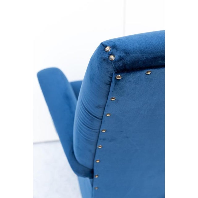 Vintage Velvet Armchair, 1950s For Sale - Image 10 of 11