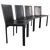 Four Dining Chairs in Leather in the style of Matteo Grassi, Italy, 1980s, Set of 4 For Sale