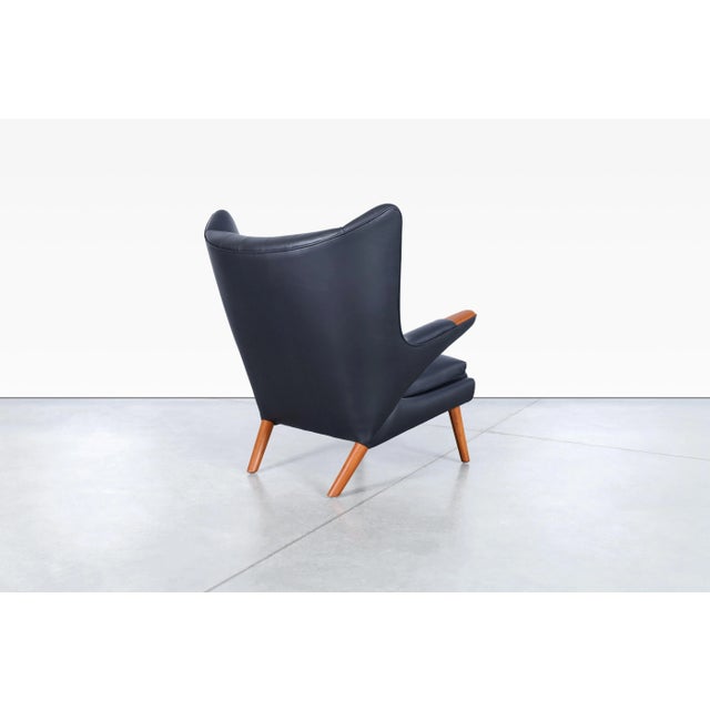Danish Modern Leather "Papa Bear" Chair by Hans J. Wegner for a.p. Stolen, 1950s For Sale - Image 11 of 13