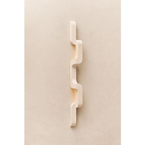 Contemporary Serpentine Sconce in Saint Raphael Limestone by Farrah Sit For Sale - Image 3 of 10