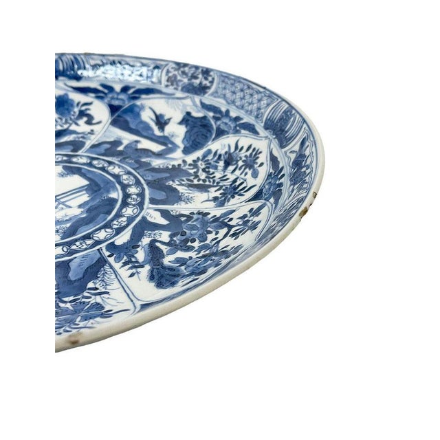 Qing Dynasty Kangxi Blue and White Dish For Sale - Image 11 of 12