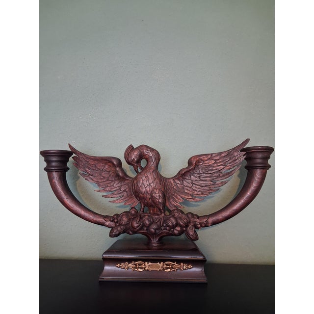 Wood Antique Black Forest Swan Candle Holder, 1920s-1940s For Sale - Image 7 of 7