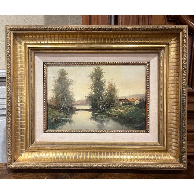 Late 19th Century 19th Century Framed Landscape Oil Painting Signed L. Dupuy for E. Galien-Laloue For Sale - Image 5 of 12