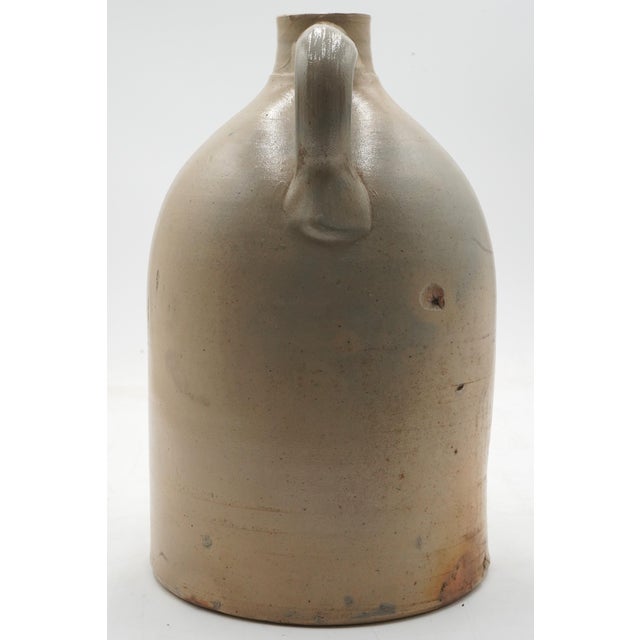 Fulper Bros. 2 Gallon Blue Stoneware Jug W. Handle For Sale - Image 9 of 10