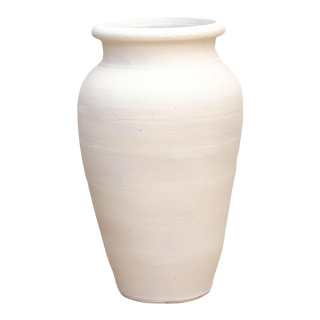 Tall Aegean Hand-Painted Mediterranean Planter For Sale