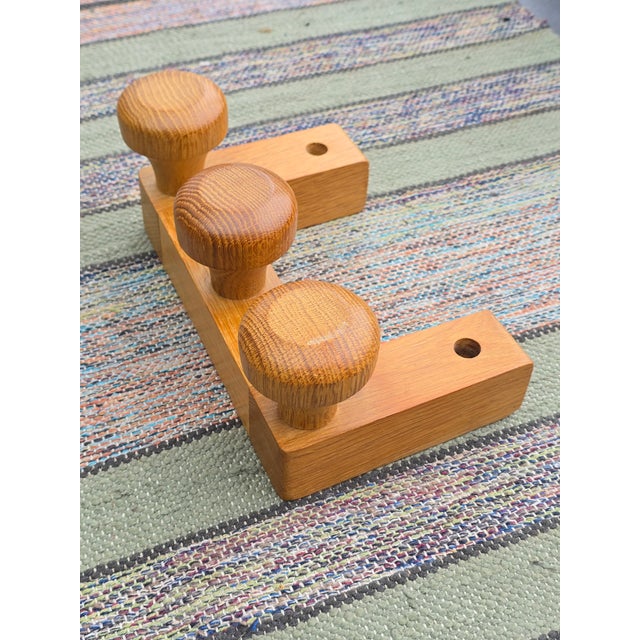 1970s 3-Hook Coat Rack by Guillerme and Chambron, 1970s For Sale - Image 5 of 12