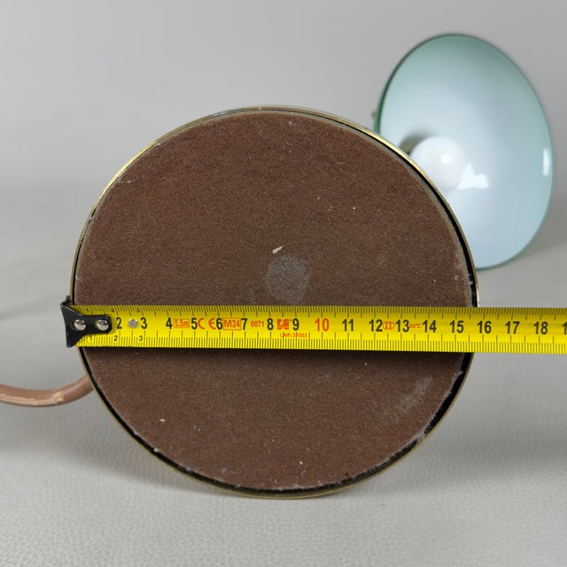 Green and White Brass and Murano Glass Table Lamp from Valenti Luce, 1970s For Sale - Image 13 of 14