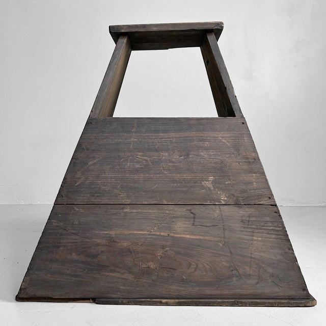 Minimalist Wooden Fumidai Step Stool, Japan, 1920s For Sale - Image 6 of 10